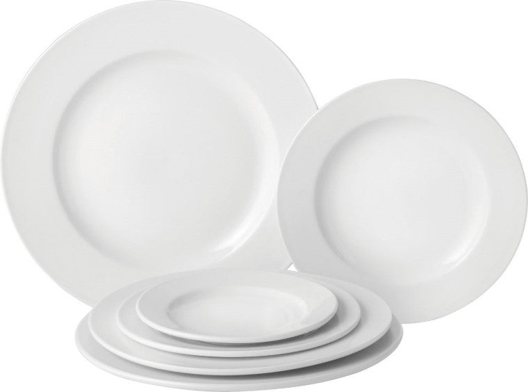 Utopia Pure White Wide Rim Plate 6's - Multiple Sizes