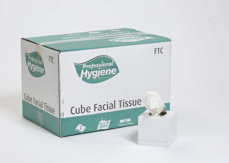 Cubed Tissue 2 ply wht Cubed 70sht x 36 FTC