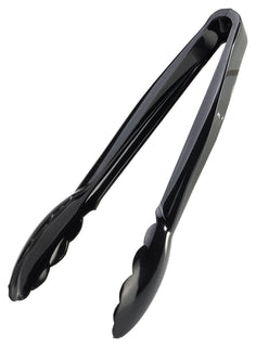 Black Utility Tongs 9"