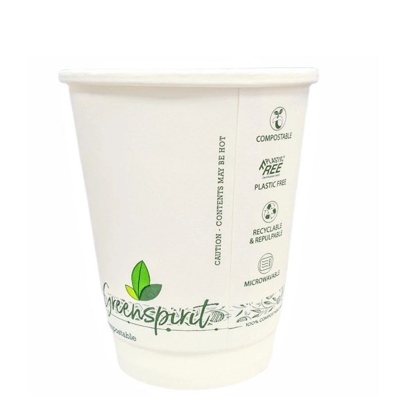 12oz GreenSpirit Aqueous Double Wall Hot Cup
