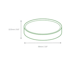 16oz Kraft Premium Soup Pot Lid 500's