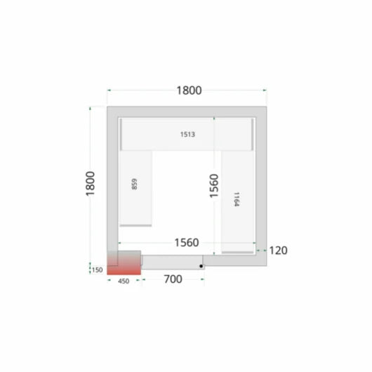 Tefcold Coldroom 180x180x220