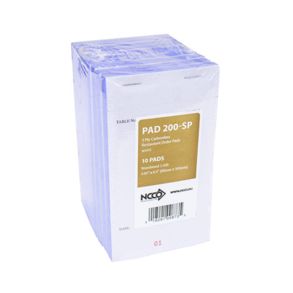Triplicate Carbonless White Order Pad