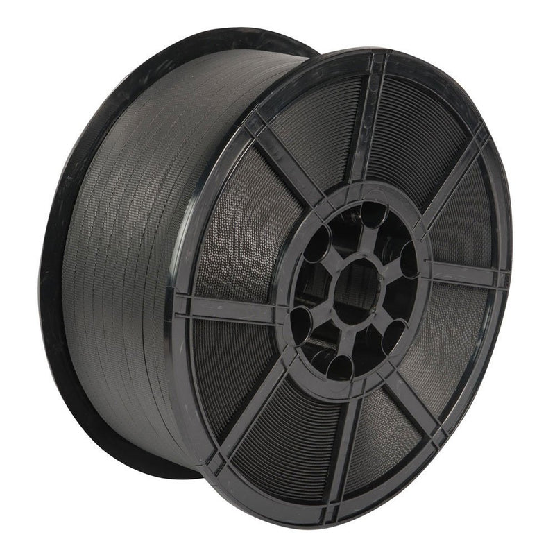 Black Polypropylene Hand Strapping - 12mm x 0.7mm x 1500m
