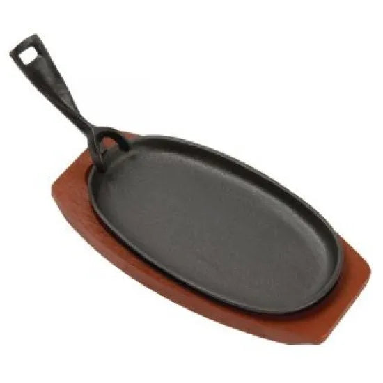 Cast Iron Sizzler & Wooden Stans 240x140mm F464