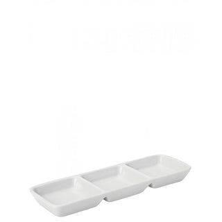 Triple Divided Dip Dish 7.75 x 2.5"