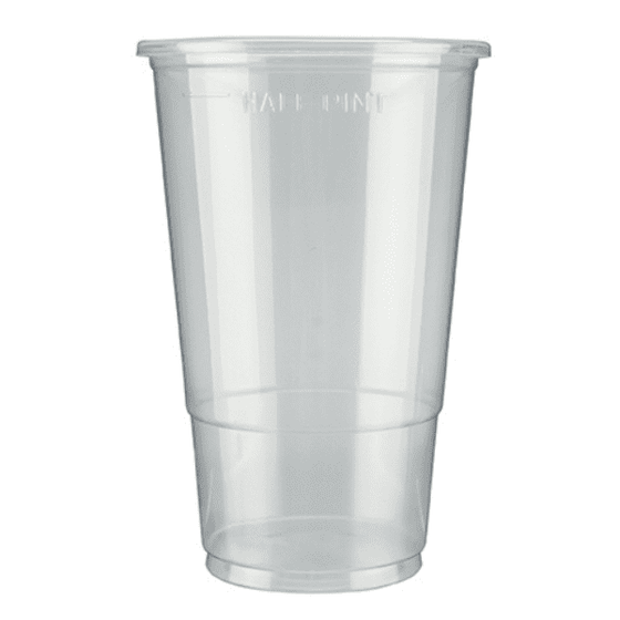 Plastic Half Pint Glasses 1250's 2AEL350