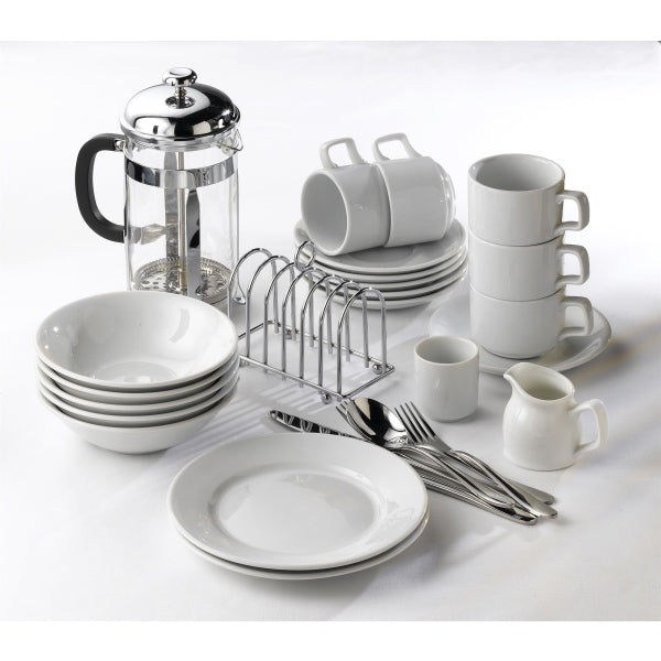Genware Porcelain Traditional Sugar Stick Holder 6.5cm/2.5" (6 Pack)