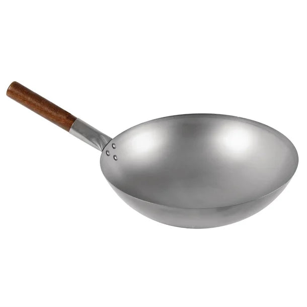 Wok Round Base 12'' Wooden Handle