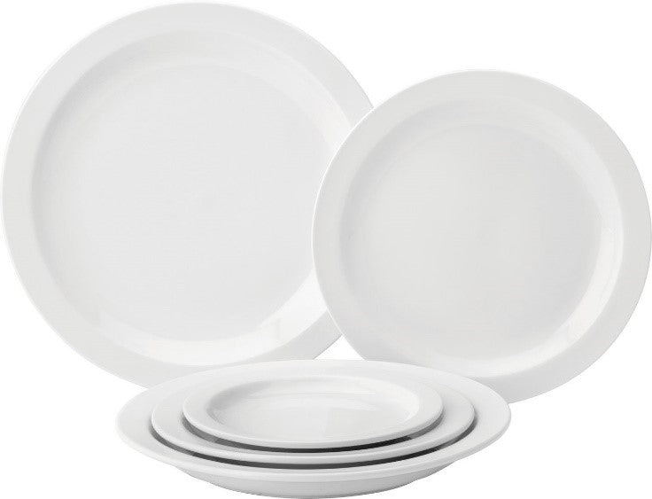 Largest Supplier of Hygiene & Catering, Donegal, UK, Ireland, Kellyshc.ie Utopia Pure White Narrow Rim Plate
