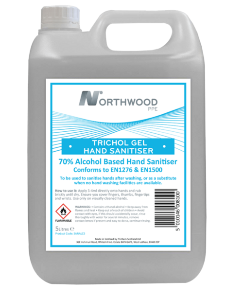 Largest Supplier of Hygiene & Catering, Donegal, UK, Ireland, Kellyshc.ie  Northwood Hand Sanitizing Gel