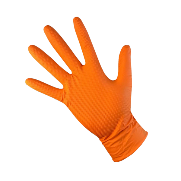 Orange shop work gloves